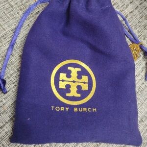 Tory Burch Royal Blue Pouch with Gold Logo